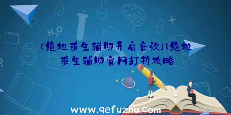 「绝地求生辅助开启音效」|绝地求生辅助官网打折攻略